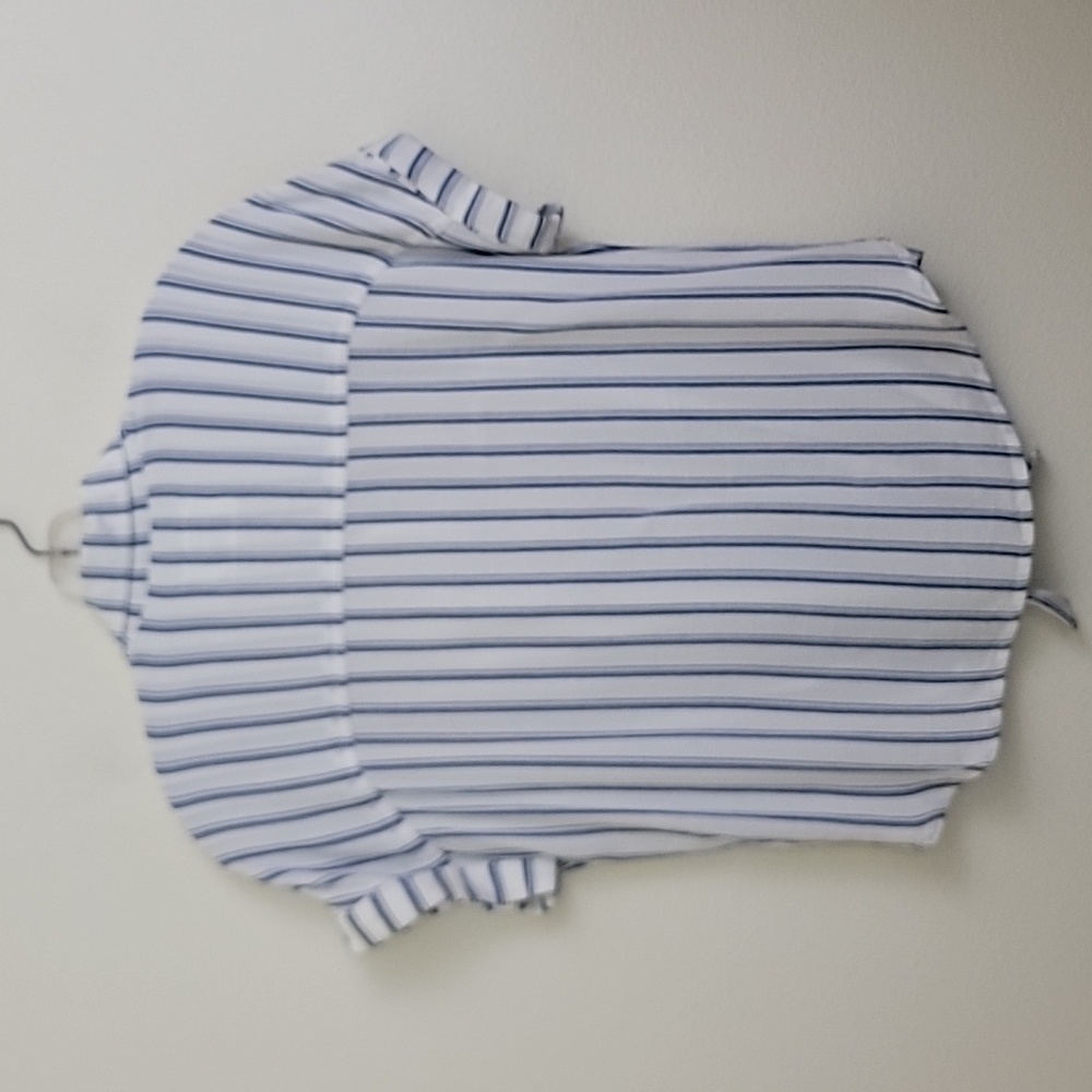 Justice Blue & White Striped Short Sleeve Top 12 - Picture 9 of 13